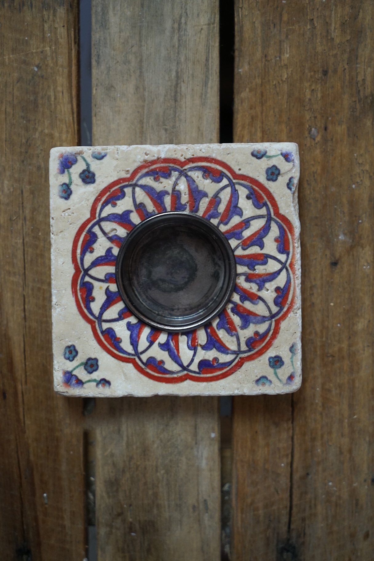 Printed Tile Candle Holder #149