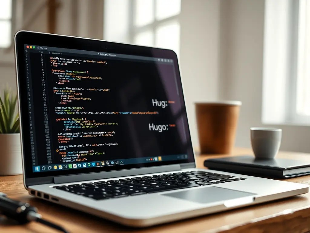 Laptop with Hugo plus some code