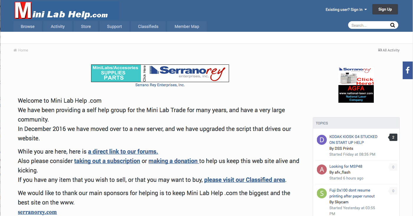 Mini Lab Help Forum seeks buyer