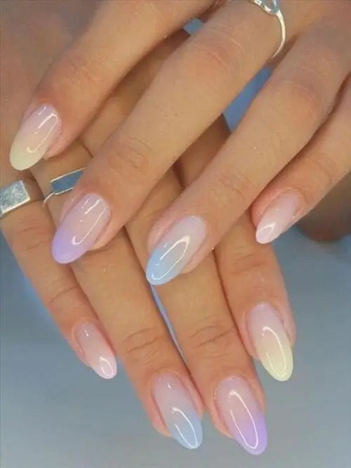 Pastel ombre nails make for ethereal and dreamy summer nails