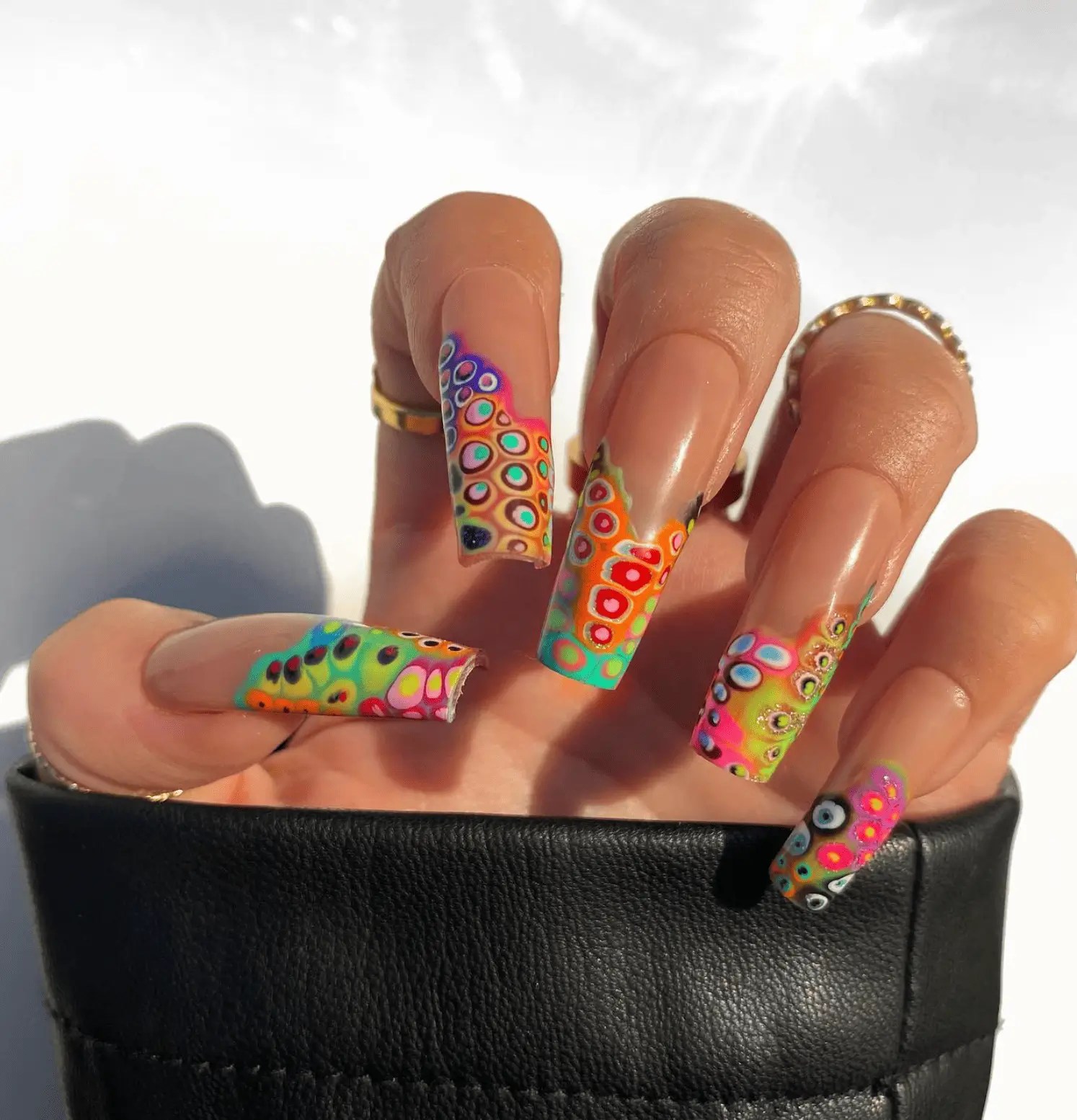 Psychedelic nail designs for summer