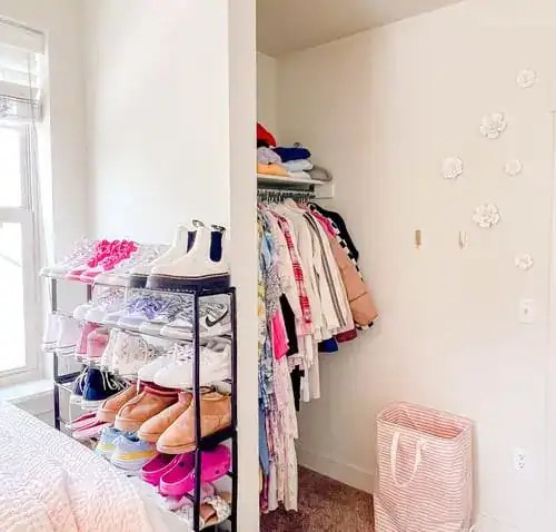 A dorm room hack you need to know is bring extra storage for shoes, especially if you live in a climate with all the seasons.