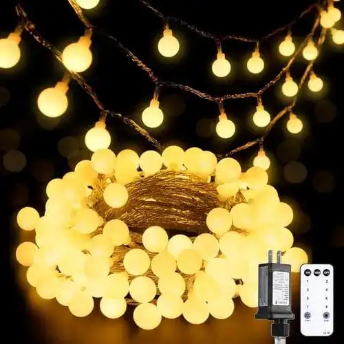 Indoor string lights for summer party atmosphere