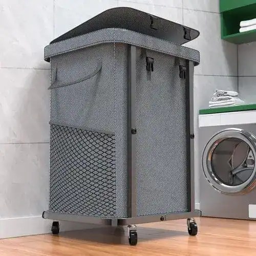 A rolling laundry hamper is a total dorm game-changer