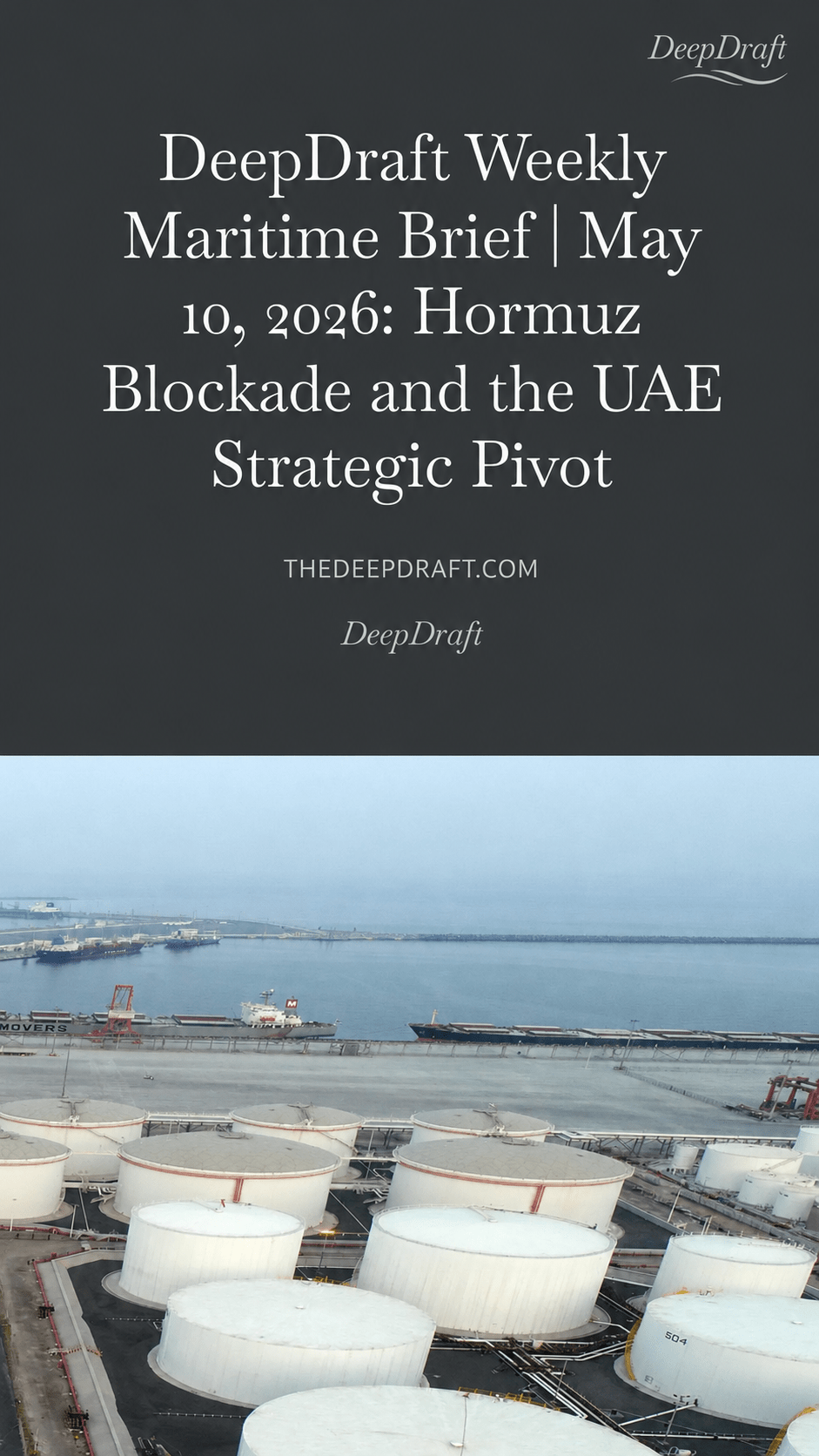 DeepDraft Weekly Maritime Brief | May 10, 2026: Hormuz Blockade Risk – Impacts on Gulf Crude Logistics
