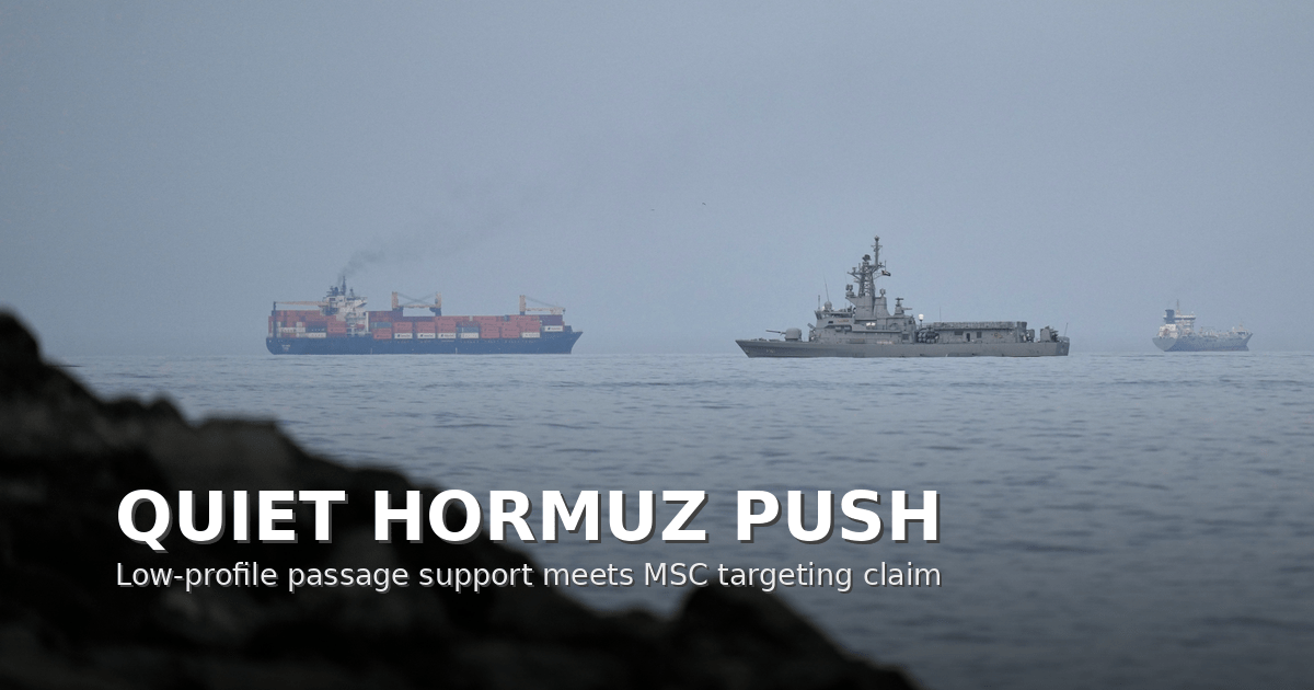 DeepDraft SITREP | Quiet Project Freedom Moves on Hormuz as Iran Claims Second MSC Targeting (June 4, 2026)