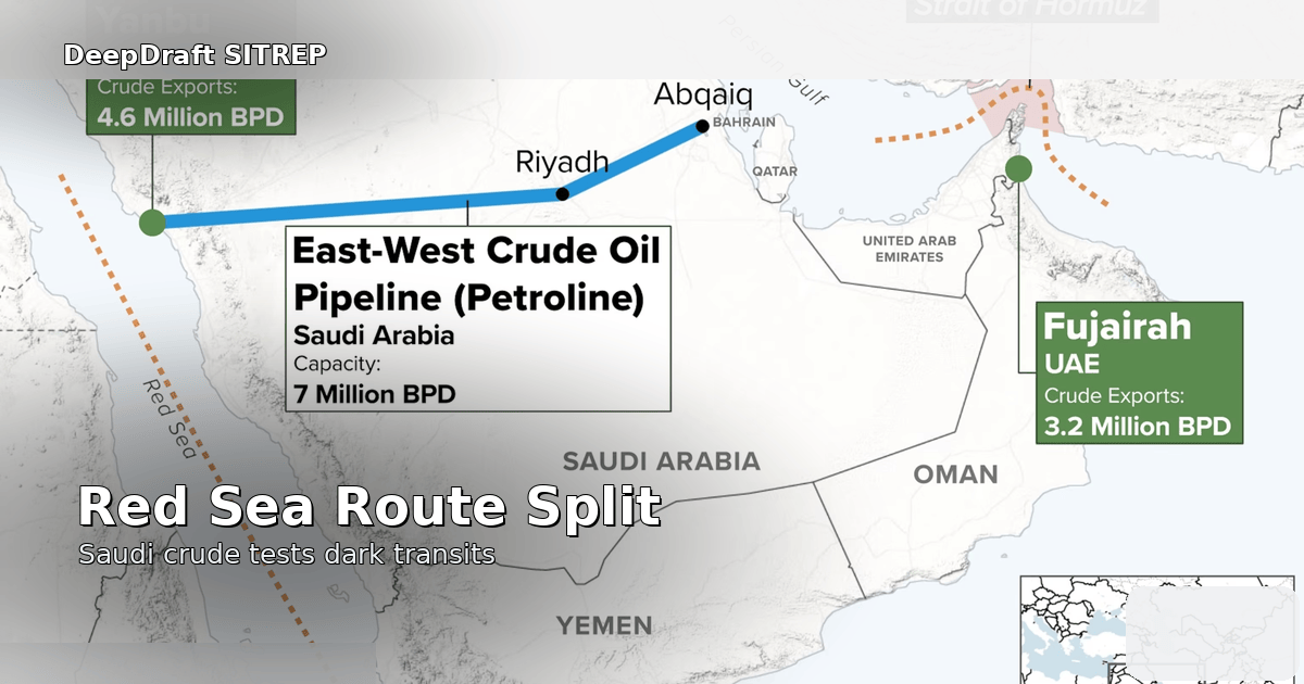 DeepDraft SITREP | Saudi VLCCs Turn From Aden: Red Sea Crude Splits Between Cape Diversion and AIS-Dark Bab el-Mandeb Transits (August 4, 2026)