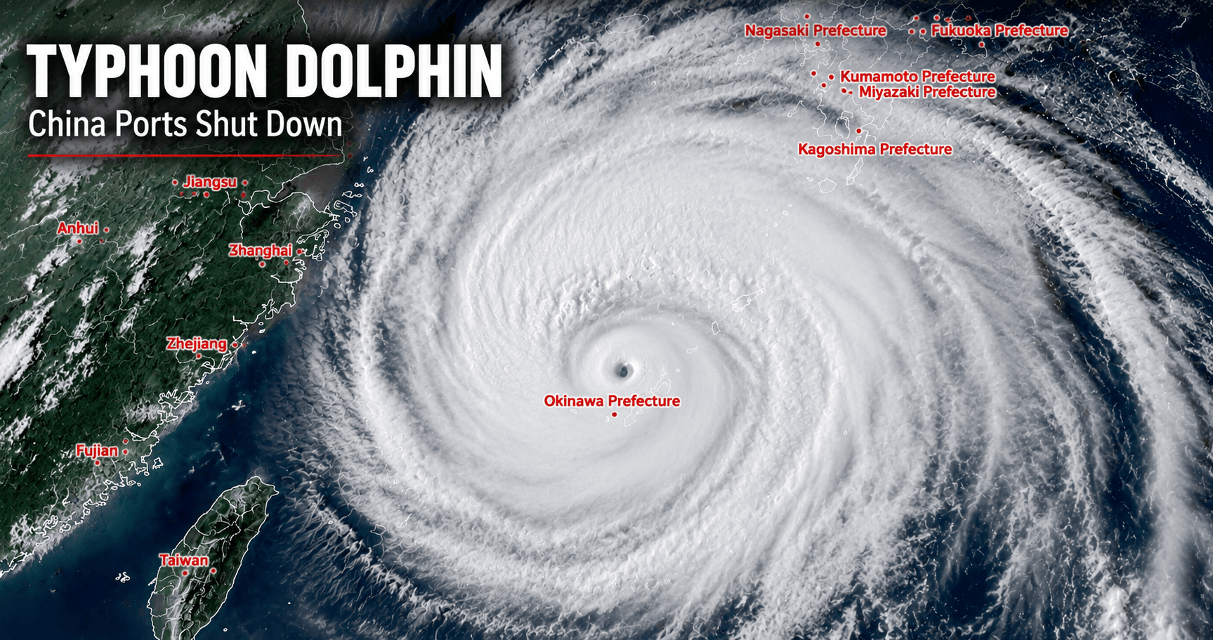 DeepDraft SITREP | Typhoon Dolphin Shuts China Port Operations: Shanghai and Ningbo-Zhoushan Gates Close as Hormuz Risk Holds (August 8, 2026)