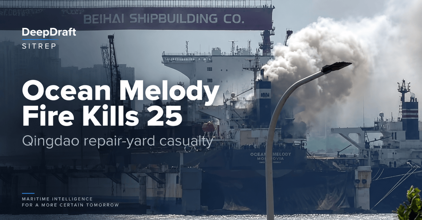 DeepDraft SITREP | Ocean Melody Fire Kills 25: Qingdao Repair-Yard Casualty Puts Hot-Work Controls Under Scrutiny (September 11, 2026)