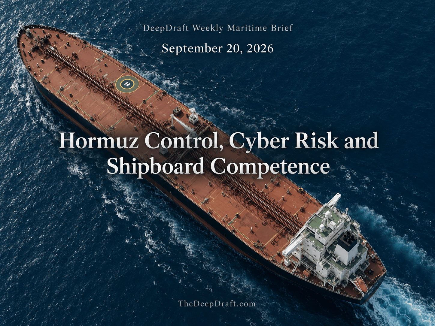 DeepDraft Weekly Maritime Brief | September 20, 2026: Hormuz Control, Cyber Risk and Shipboard Competence
