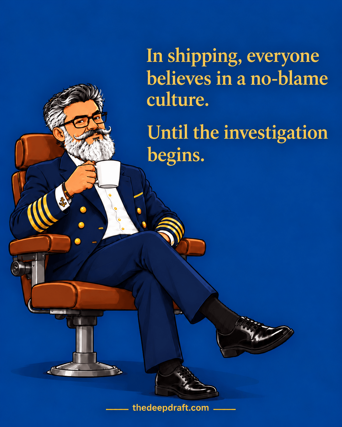 Sunday Maritime Quip Edition 05, October 25, 2026. In shipping, everyone believes in a no-blame culture. Until the investigation begins.