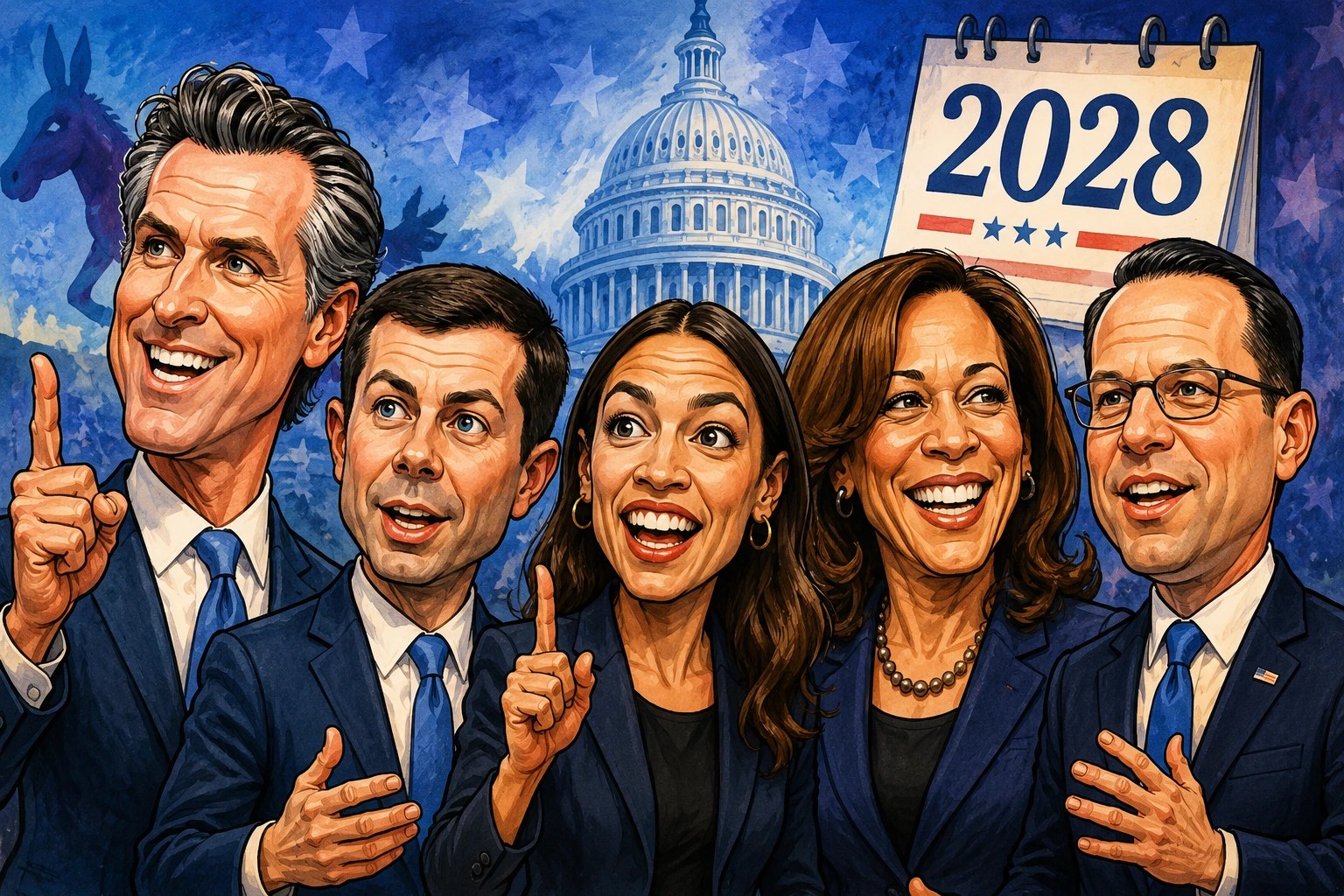 2028 Democratic Field Takes Shape as Newsom, Buttigieg Lead Early Polling | The Democracy Advocate