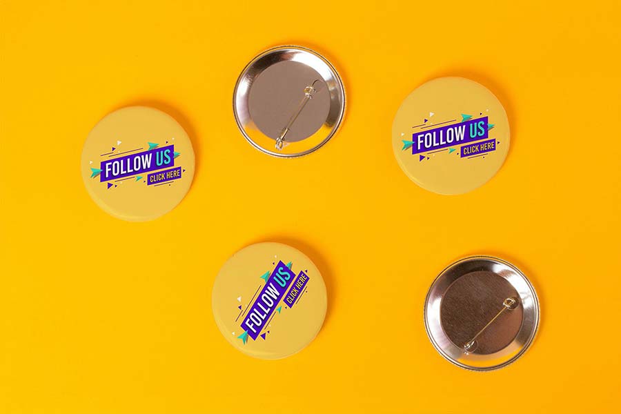 4 free pin button mockups (psd). 40 Pin Mockup Templates Download On The Designest