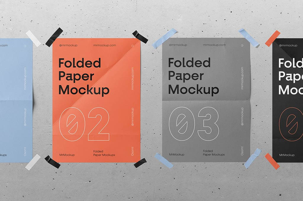 Wrinkled a4 paper free mockup | free mockup. 30 Best Paper Mockups For Print Projects Free Premium The Designest