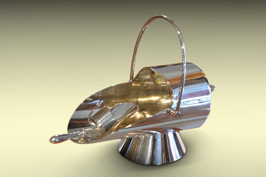 SUGAR SCUTTLE AND SCOOP BY WILLIAM HUTTON & SONS