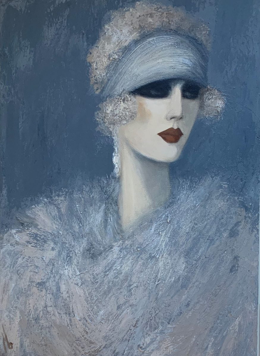 'Florentine'  Art Deco inspired painting by Mo Welch - SOLD