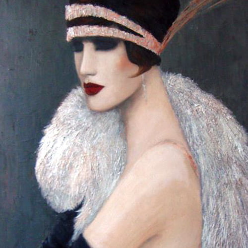 Artist's Art Deco inspired Print - Adelphie by Mo Welch - SOLD