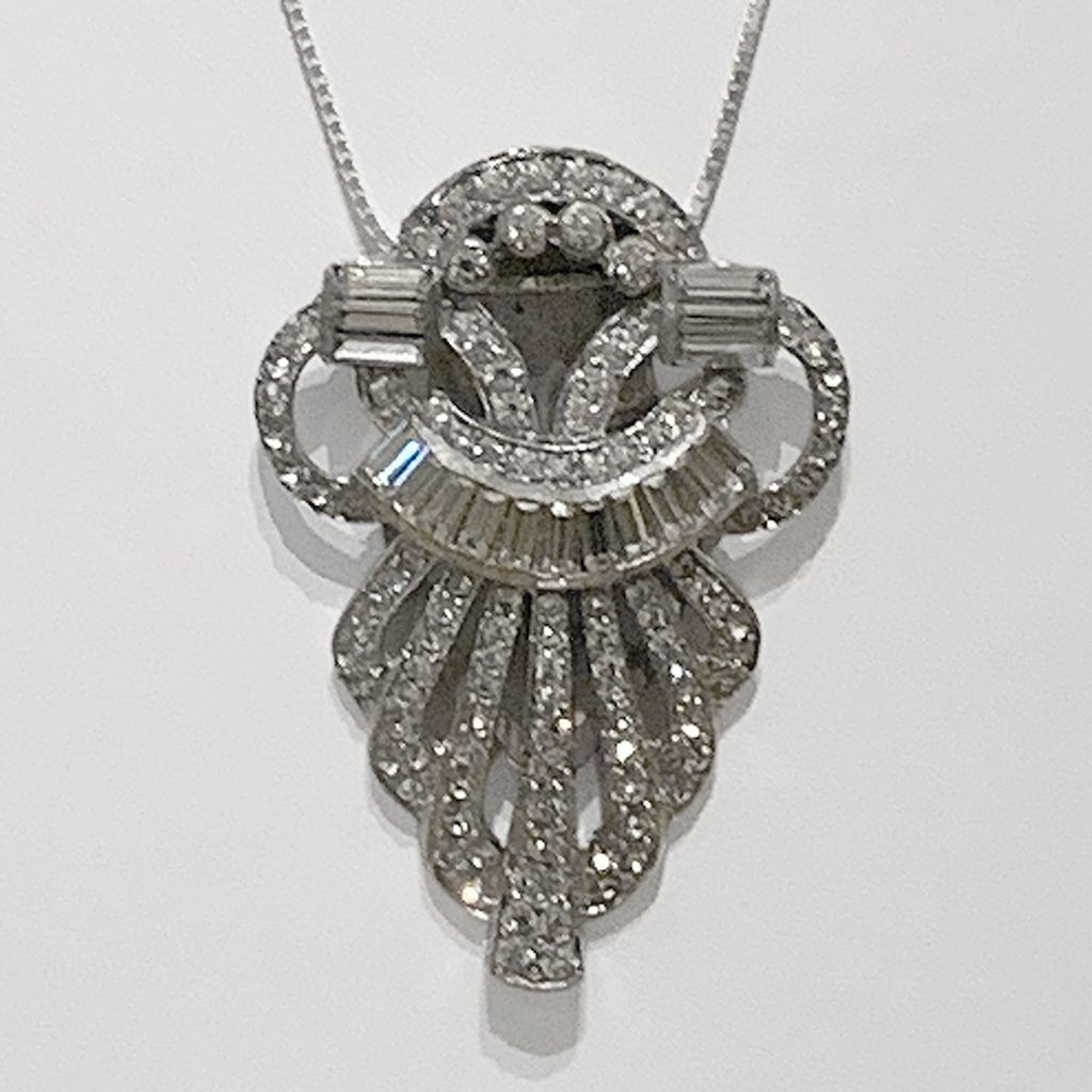 Art Deco Dress Clip on chain SOLD