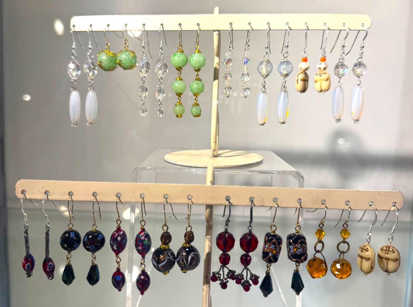 Venetian and Bohemian Vintage Bead Earrings - free UK insured delivery
