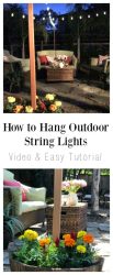 string outdoor hang lights diy easy tutorial posts backyard inside attach project decorating related shelves projects own thedesigntwins