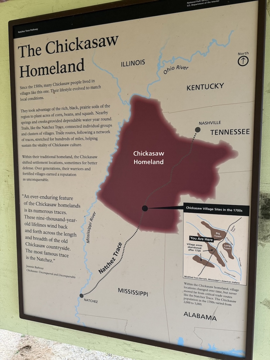 Natchez Trace Parkway Highlights 4 Day Road Trip Itinerary The Chickasaw Homelands Map 