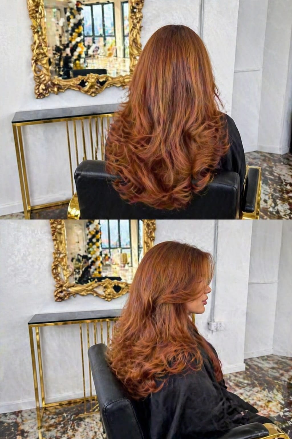 Hair work in salon