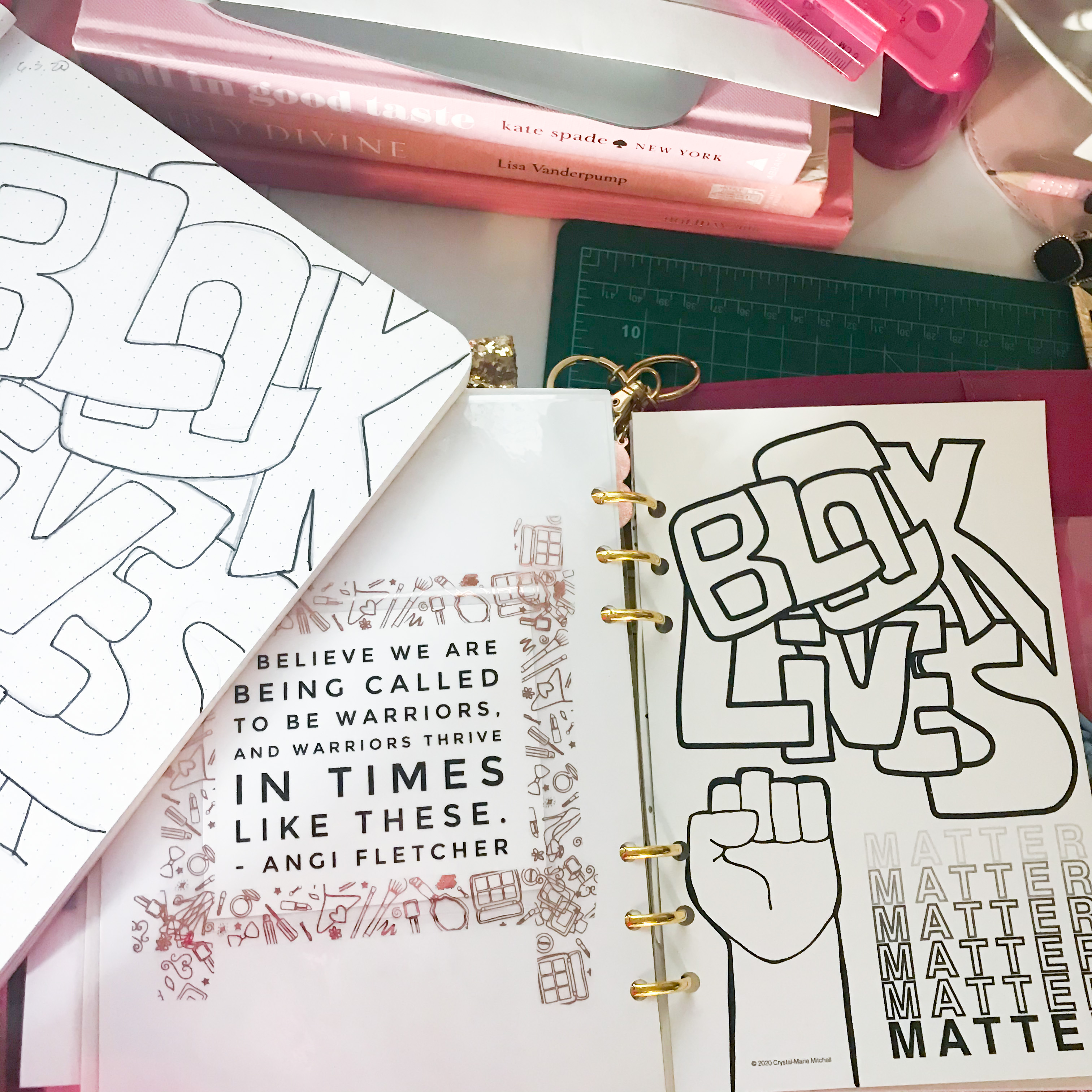 Black Lives Matter A5 Dashboard Coloring Page (Digital ...