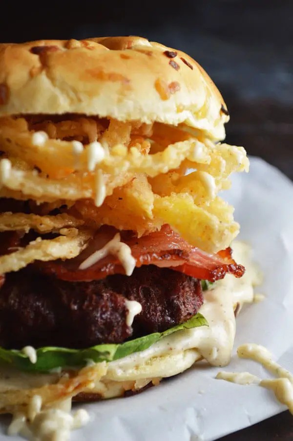 White BBQ Bacon Burger