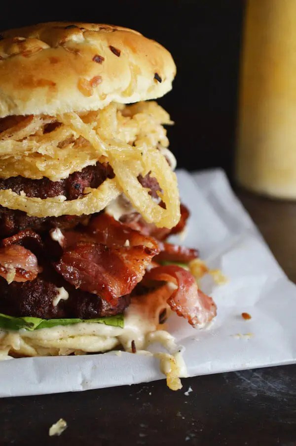 White BBQ Bacon Burger