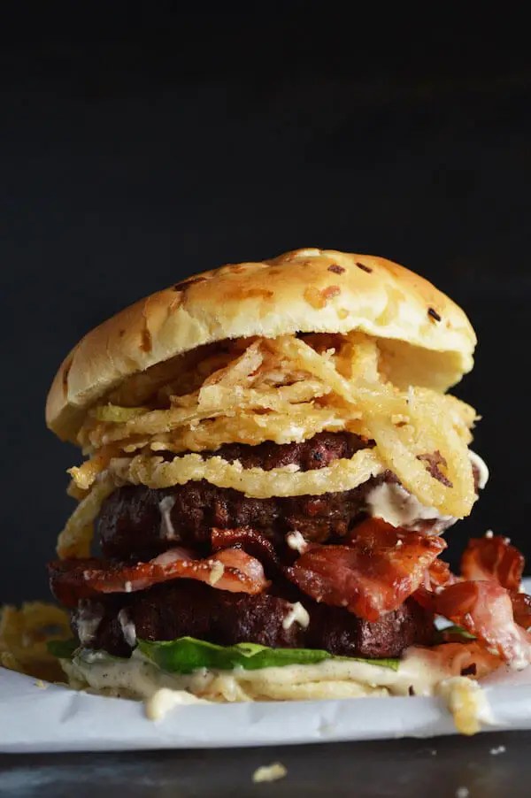 White BBQ Bacon Burger