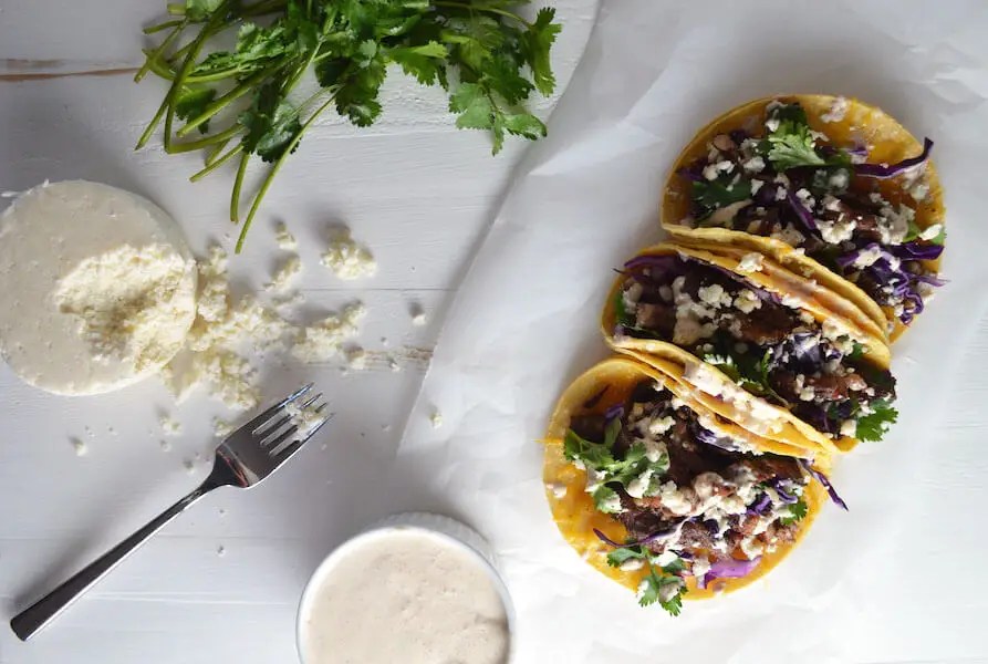 Steak Tacos + Bacon Chipotle Crema