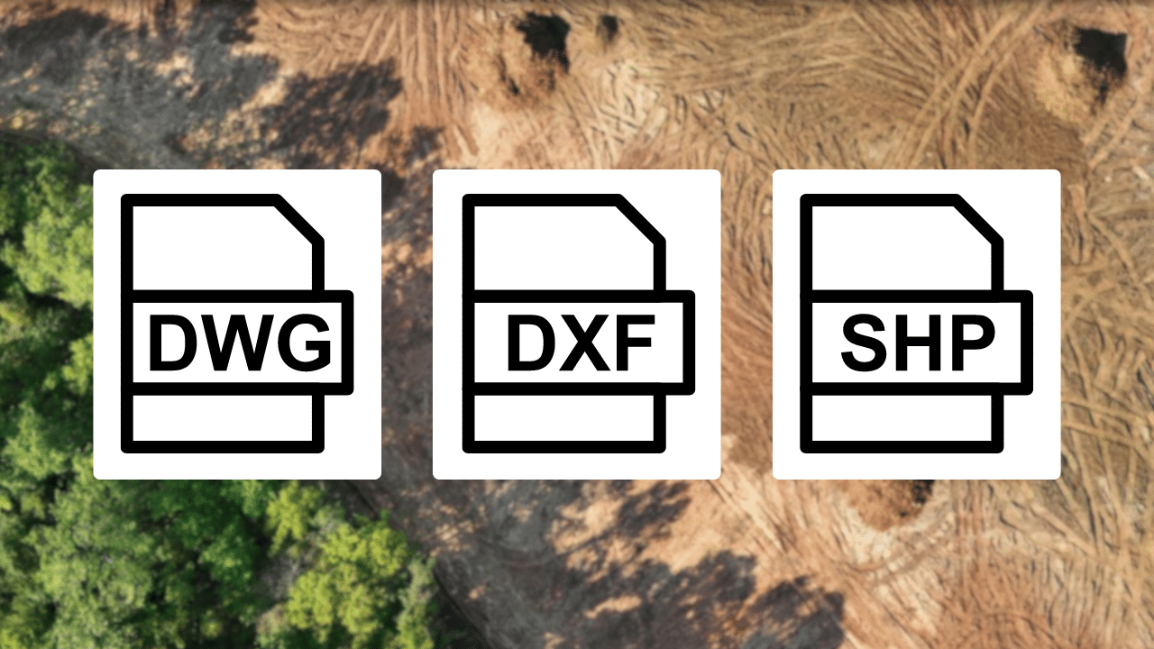 DWG vs DXF vs SHP Topographic Mapping