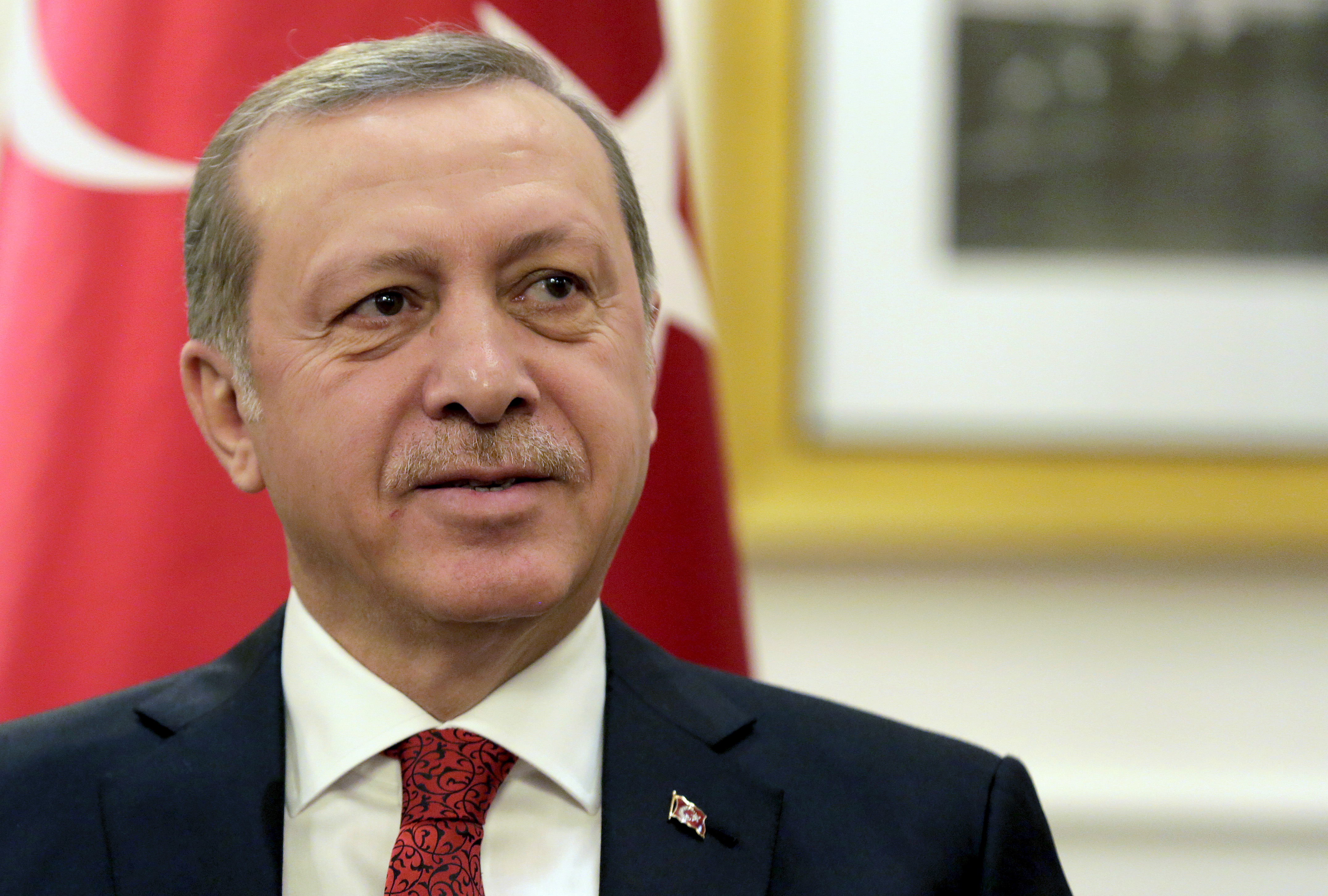 Turkin presidentti Tayyip Erdoganin osallistuu kahdenvälinen tapaaminen Yhdysvaltain varapresidentti Joe Biden Washington 31. maaliskuuta 2016. REUTERS / Joshua Roberts - RTSD02Q