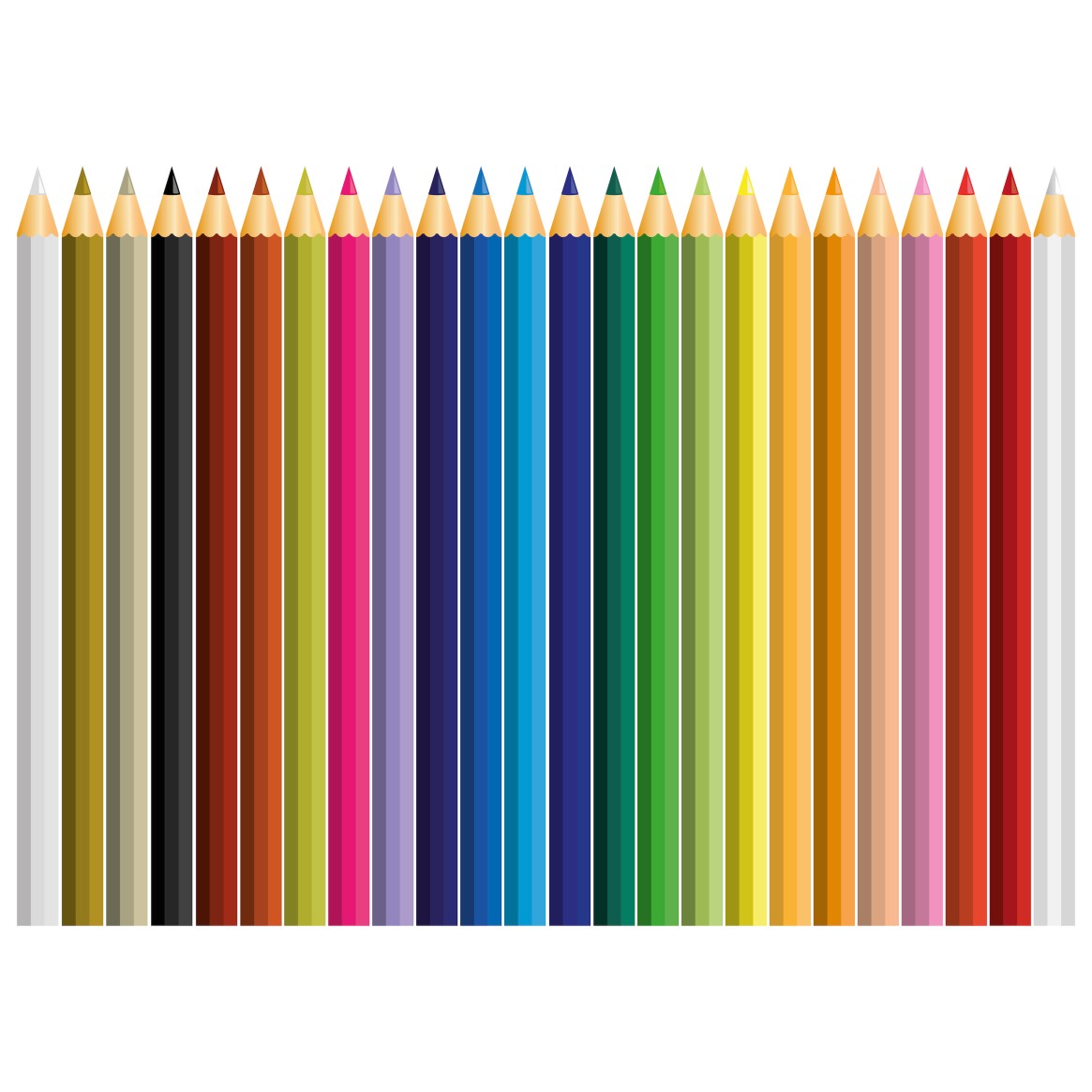 24 color pencil vector klein 24 color pencil vector klein