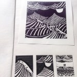 print project seascape linoprints
