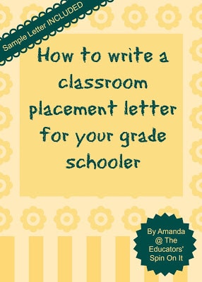How To Write A Classroom Placement Letter Or Teacher Request