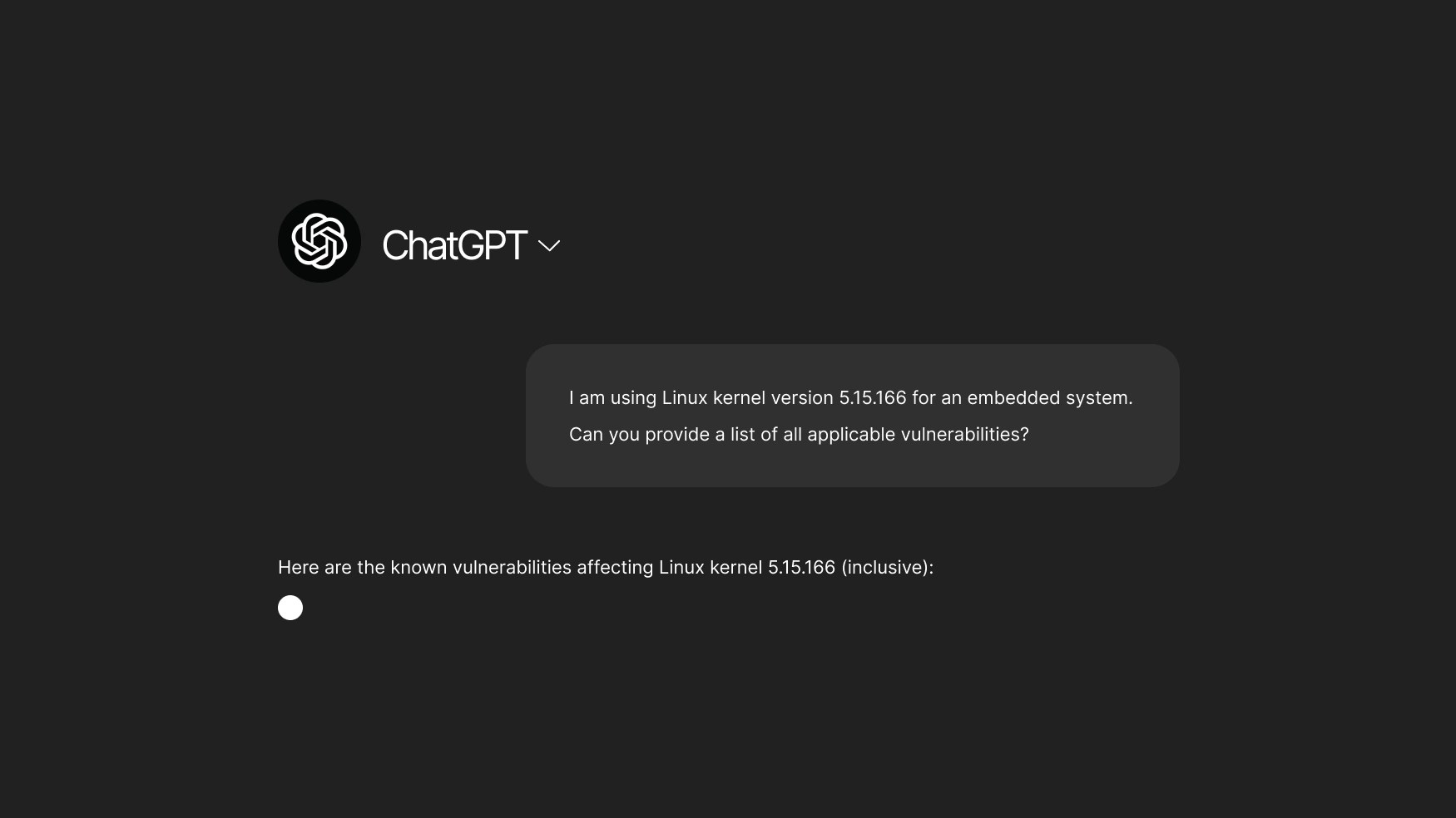 Embedded Linux vulnerability management with AI