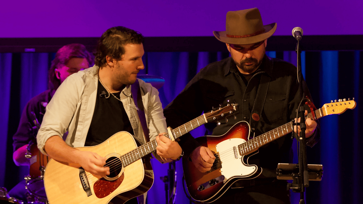 Travis Dolter performing at the Eleanor Pickup Arts Centre in Drayton Valley