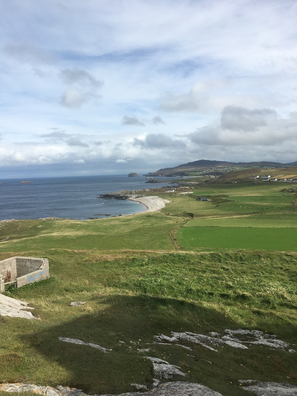 My field site is Malin Head, on the Inishowen Peninsula in County Donegal. This is a known basking shark hotspot. (Photo: Alexandra McInturf)