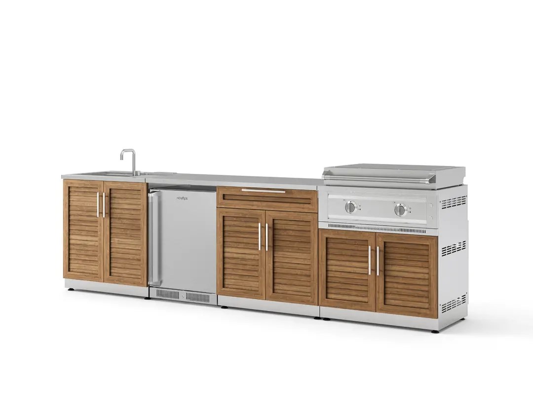Outdoor Kitchen GR 6pc Sink Bar 33 IGC 33 LP Platinum Griddle Fridge w