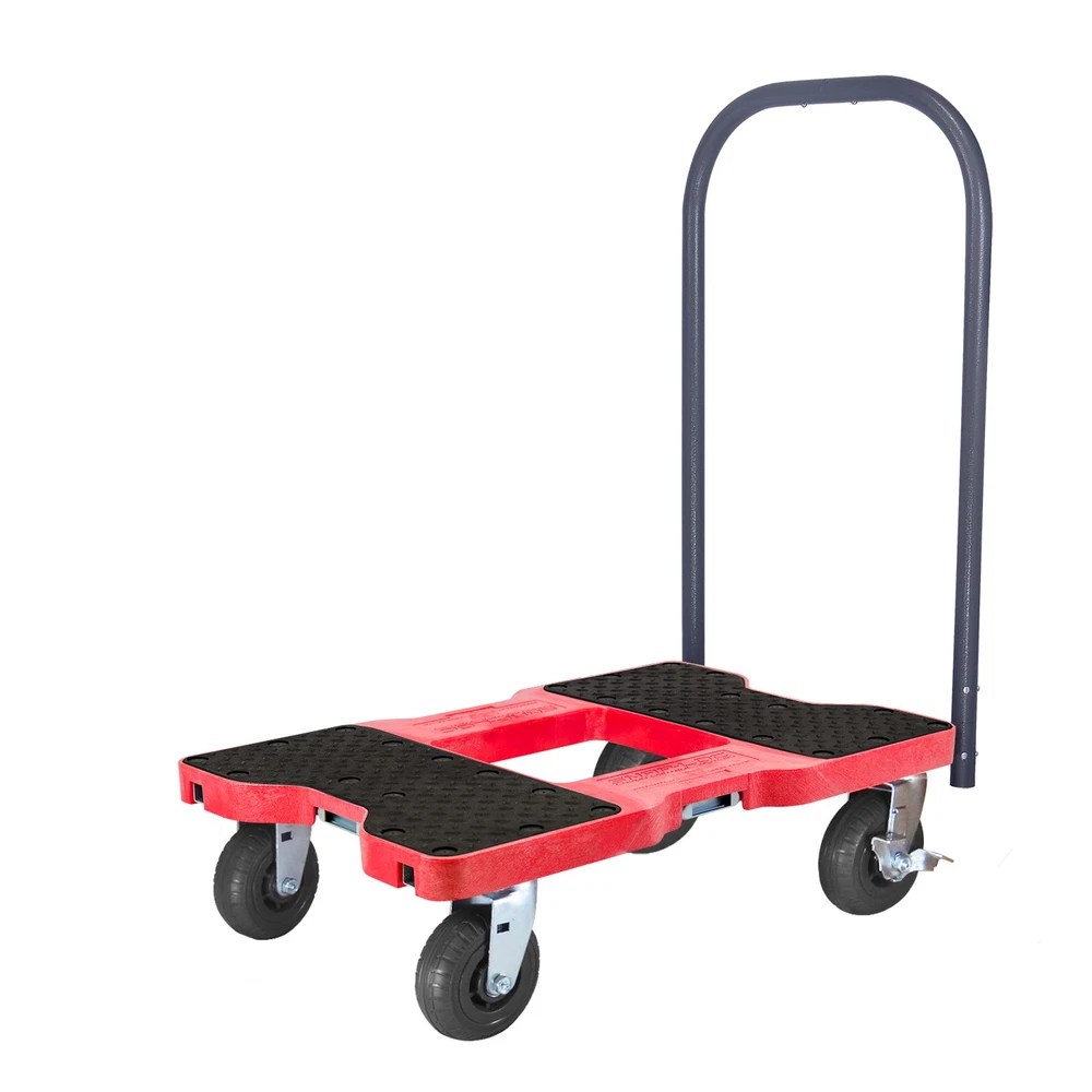 Snap-Loc Dolly Carts 1600 Lb Extreme-Duty E-Track Push Cart Dolly Red
