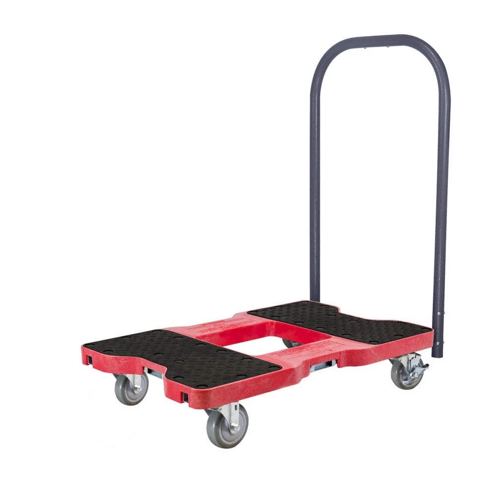 SNAP-LOC SL1500P4R Platfrm Truck,1500lb,4 Swivel Castrs,Red 40AL31