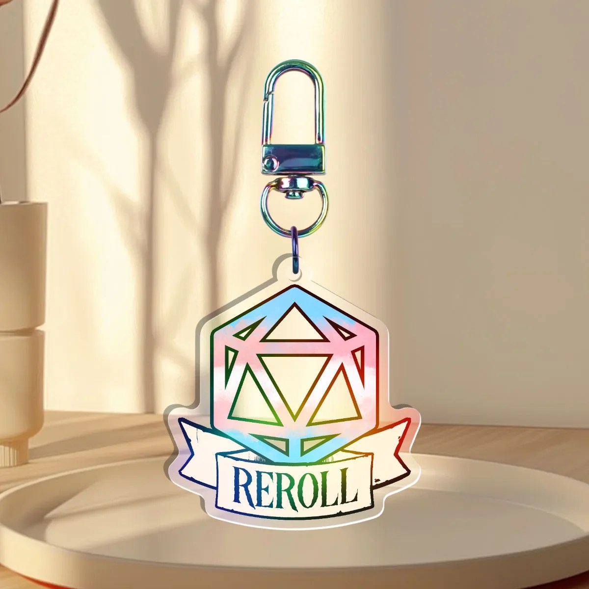 Acrylic Keychain - Trans D20