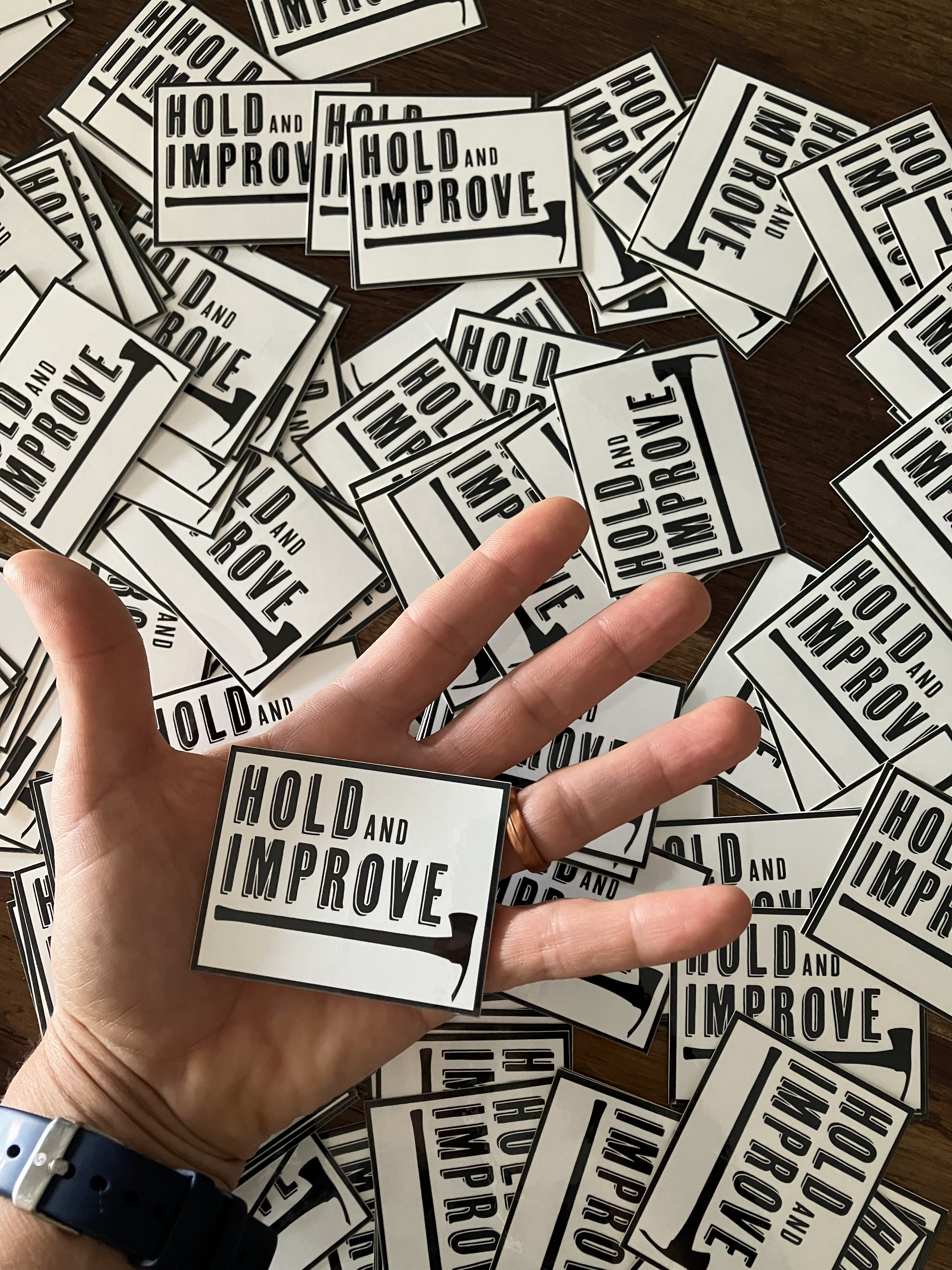 Hold and Improve Sticker The Evolving Nomad