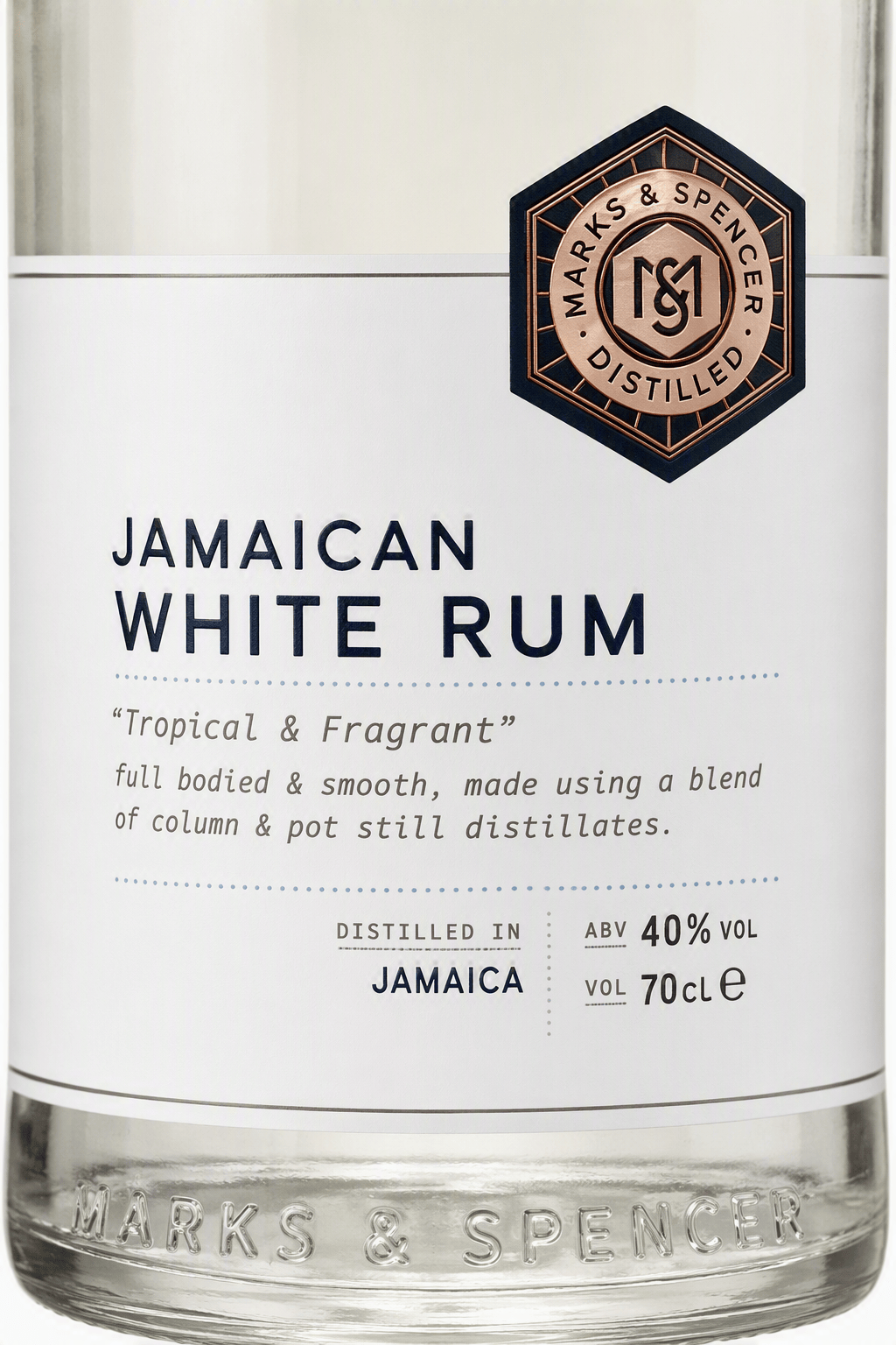 M&S Distilled Jamaican White Rum review by the fat rum pirate