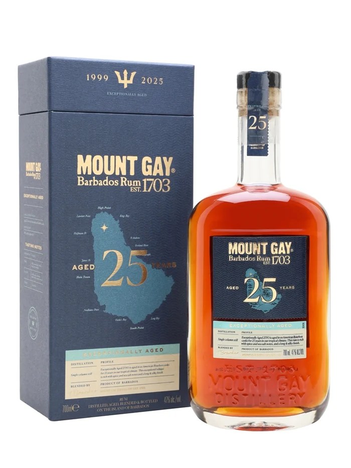Mount Gay Barbados Rum Aged 25 Years review by the fat rum pirate