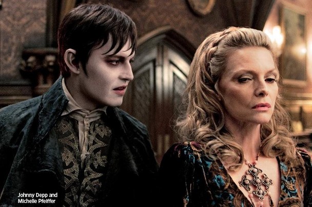 He is joined by hollywood superstar johnny depp; New Still From Tim Burton S Dark Shadows Showcases Johnny Depp And Michelle Pfeiffer