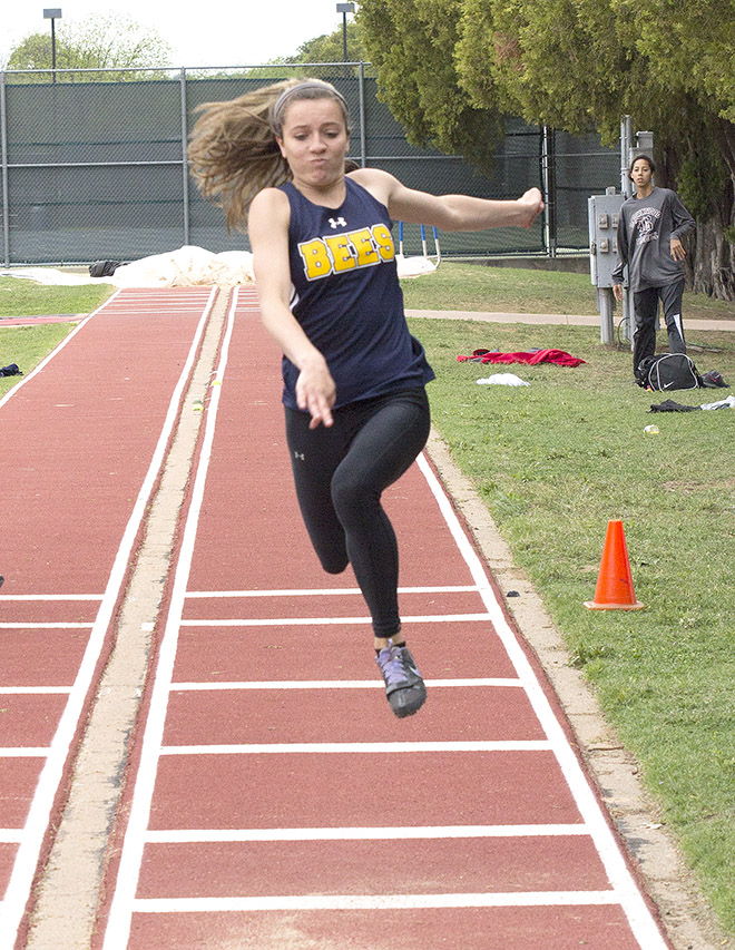 Hailey Martin jumping