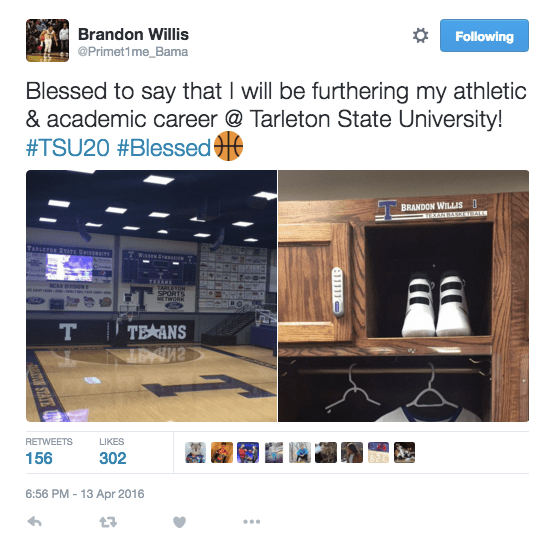 Willis commits tweet