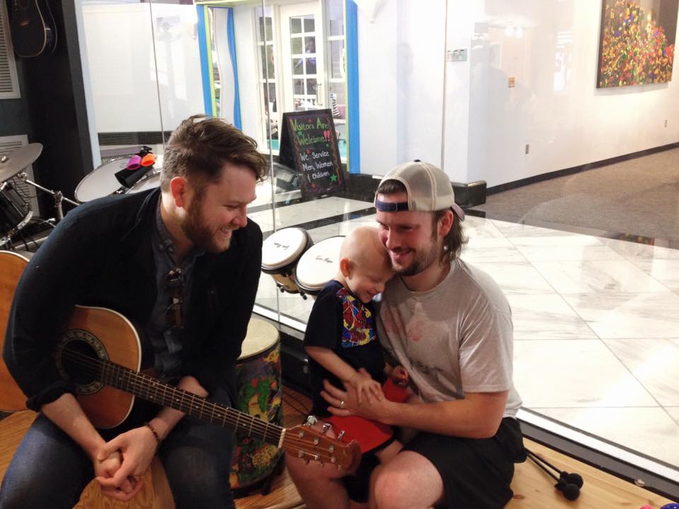 Luke and Clint Nelson meet Luke Wade at Cook Childrens